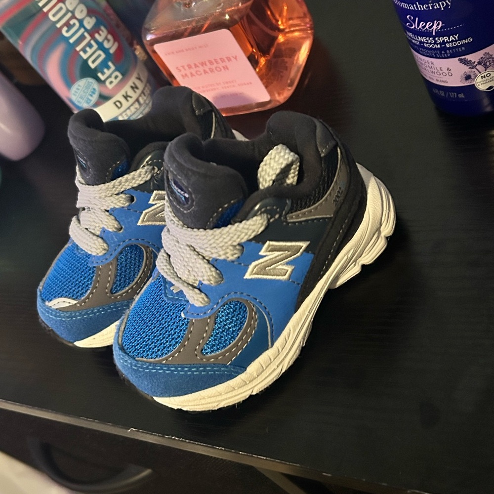 New Balance Blue and Gray Kids Sneakers